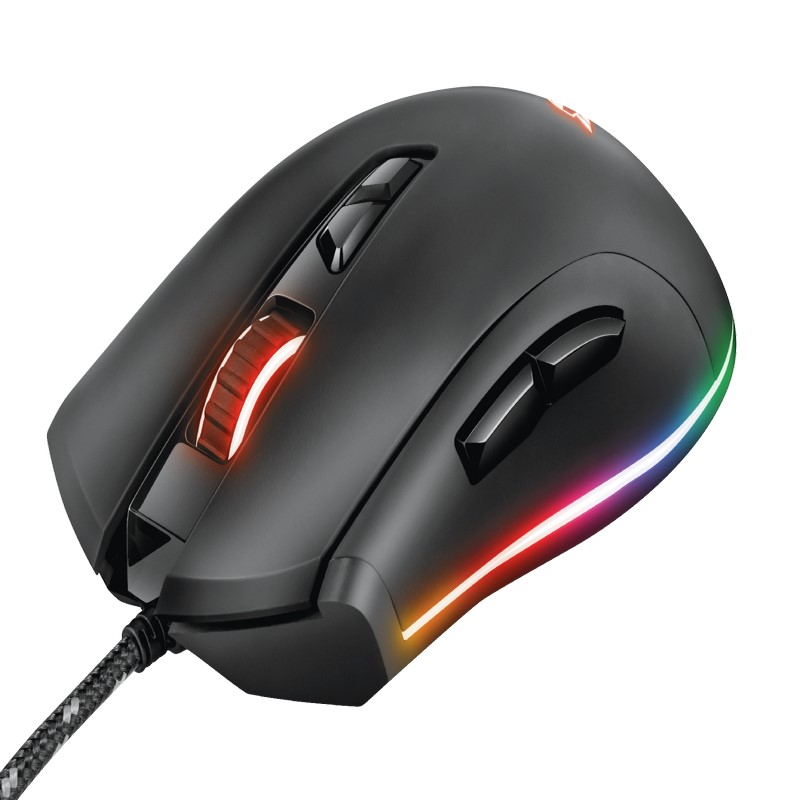 Mouse Optico Trust Gaming Gxt 900 Iluminacion Led Rgb Dpi Dpi 7 Botones Programables